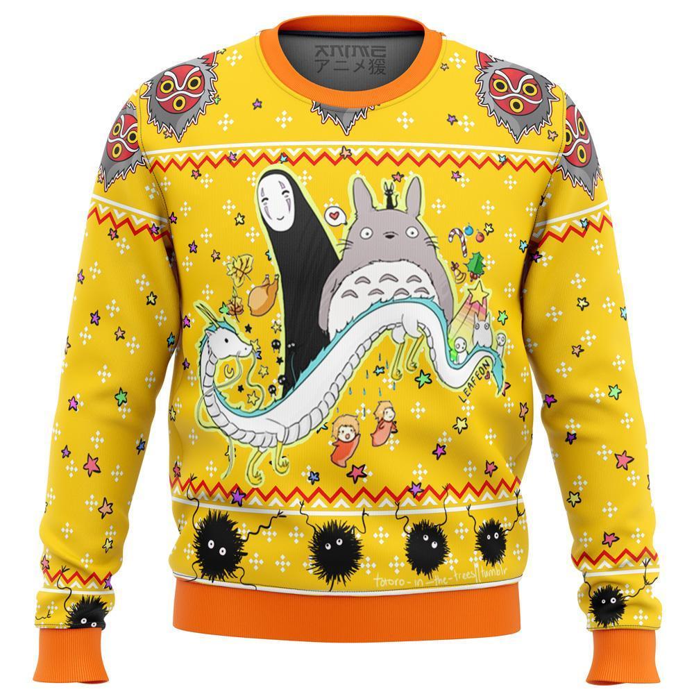 STUDIO GHIBLI YELLOW PREMIUM UGLY CHRISTMAS SWEATER – AMAZING GIFT IDEA – THANKSGIVING GIFT