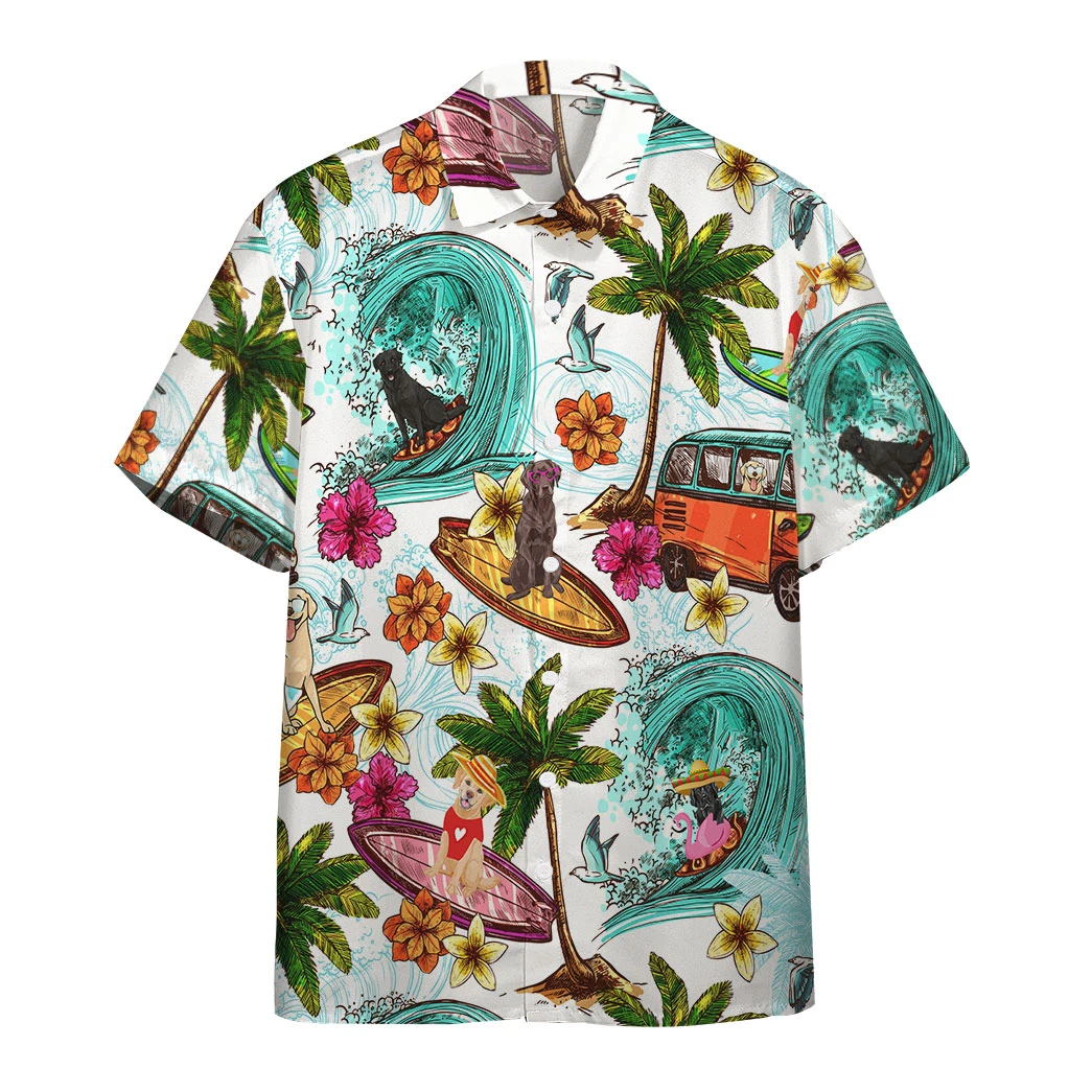 Enjoy Surfing With Labrador Retriever Dog Hawaii Shirt For Men Women Adult Ha30062