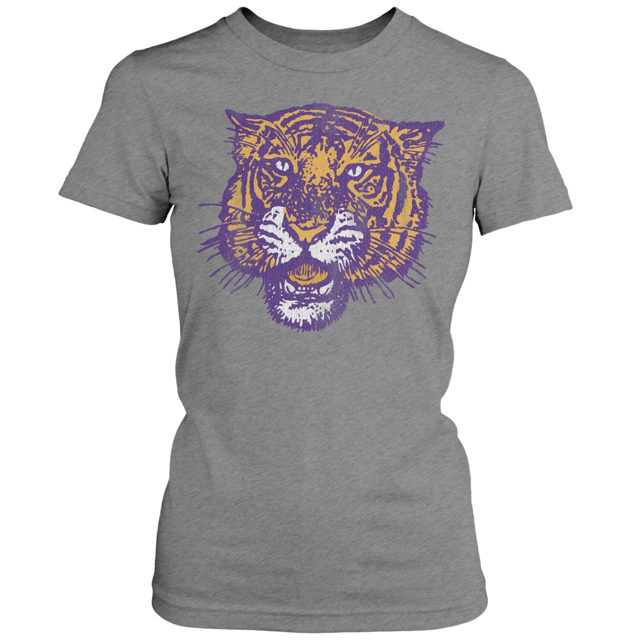 B&B Dry Goods LSU Tigers Women’s 78 Tiger Tri-Blend T-Shirt – Grey