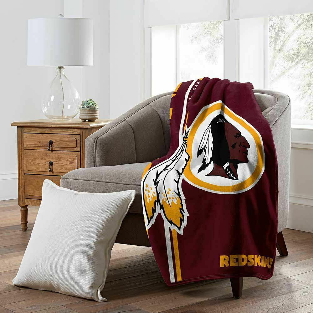 Washington Commanders Brown Golden Logo 3D Full Printing Blanket