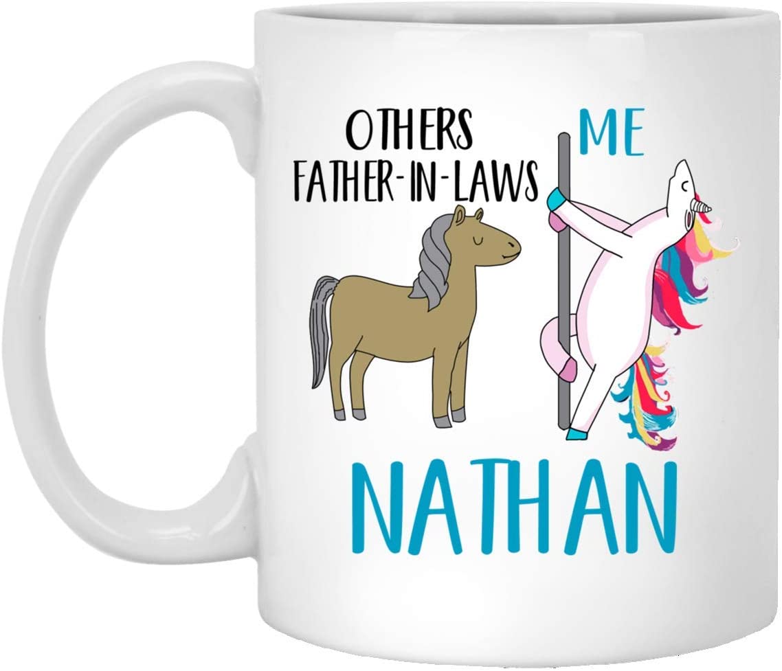 Other Father-In-Laws Vs Me Unicorn Coffee Mug 11Oz – Personalized Father-In-Law Gifts With Name – Father-In-Law Mugs For Birthday – Christmas 15Oz