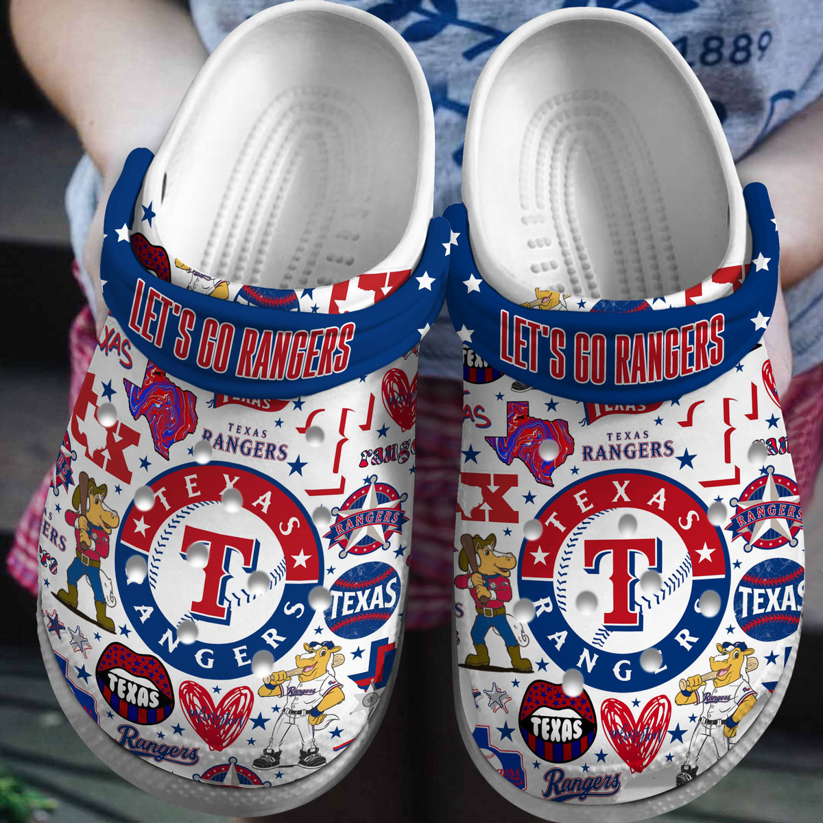 Texas Rangers MLB Sport Crocs Crocband Clogs Shoes Comfortable For Men Women and Kids 2