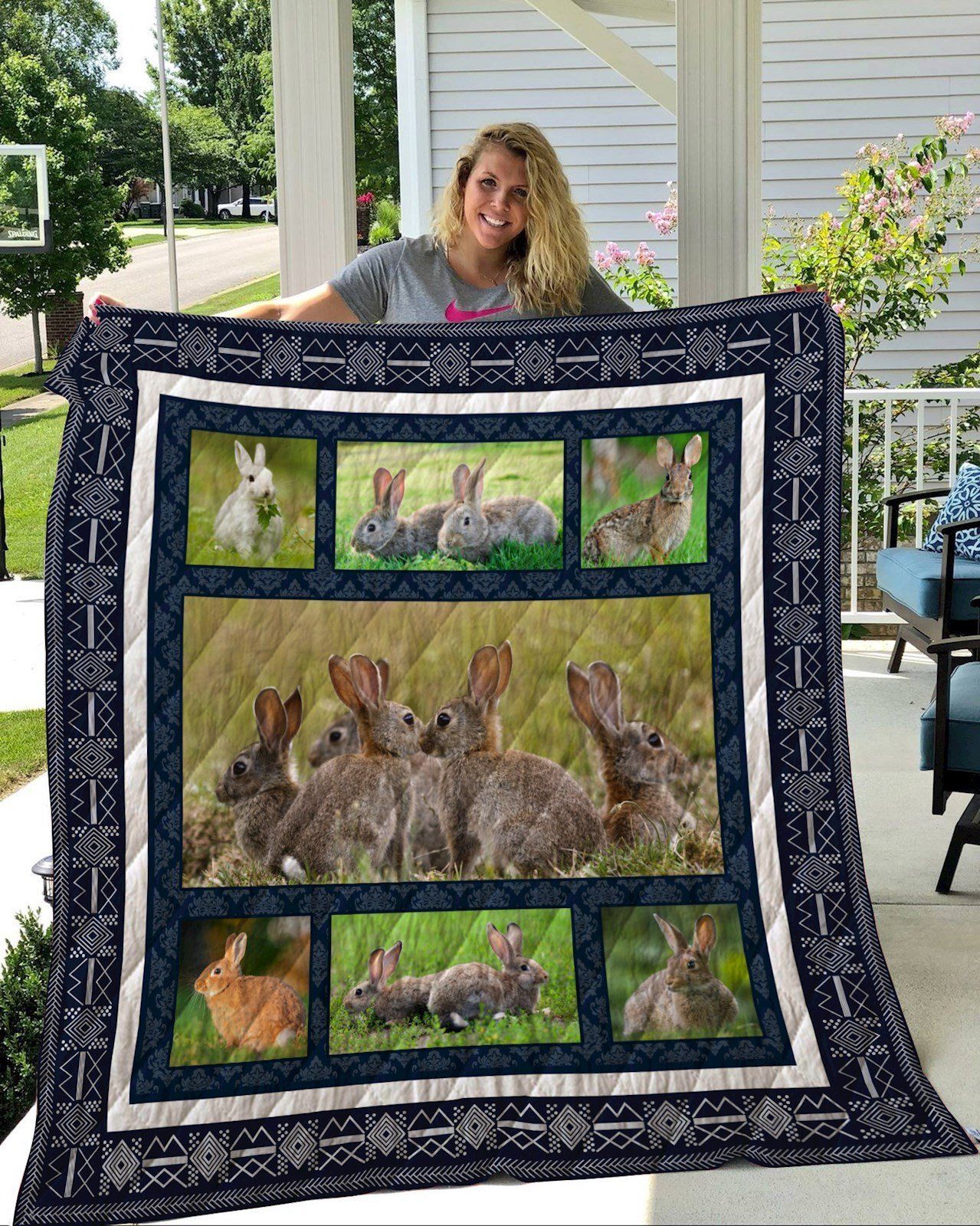 Lalasea 01 Rabbit 3D Customized Quilt Blanket Esr1537