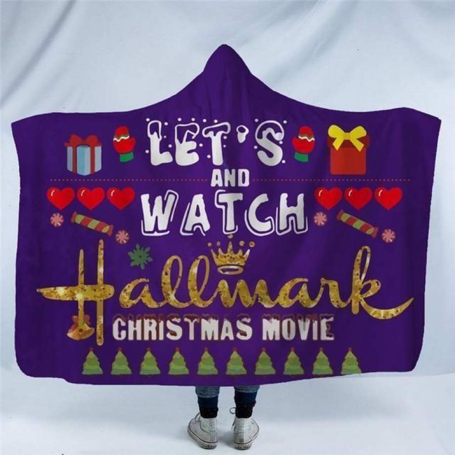 X-Mas Let Watch Movie Hooded Blanket Christmas Decoration Ideas Christmas Gift Ideas