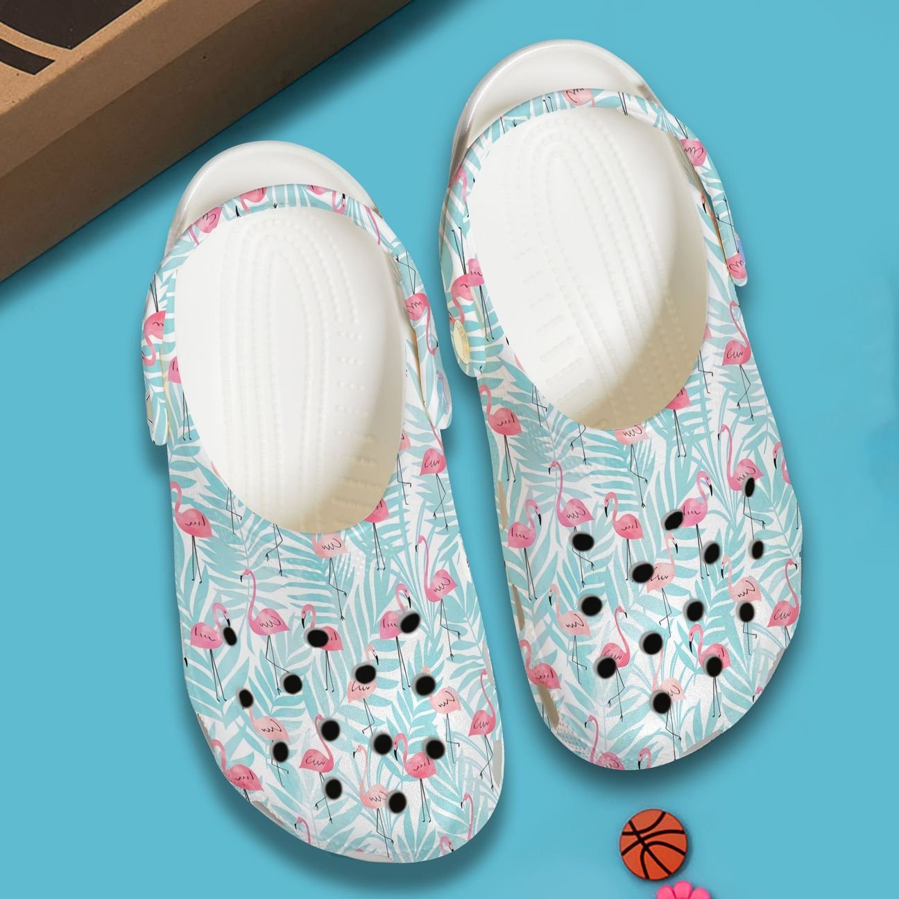 Flamingo Personalized Clog, Custom Name, Text, Color, Number Fashion Style For Women, Men, Kid, Print 3D Tropical Flamingo Pattern