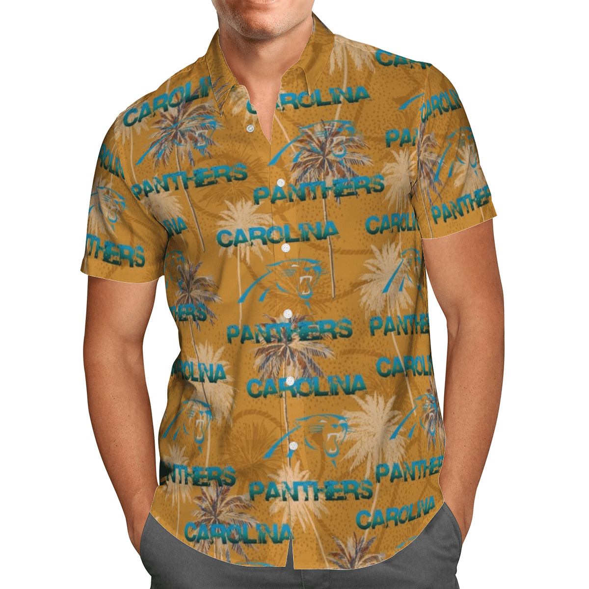 R-Carolina Panthers Football Hawaiian Shirt