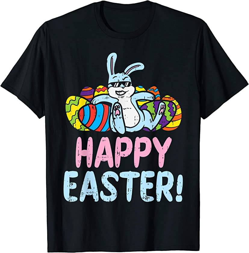 Thug Rabbit Bunny Eggs Happy Easter Cool Men Women Kids Gift T-Shirt