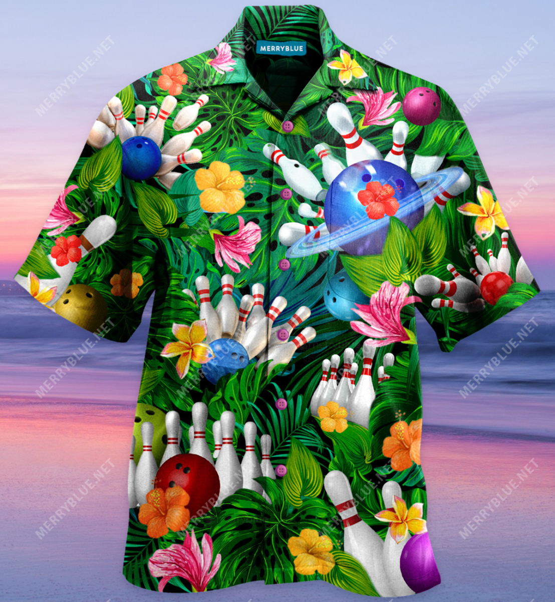 What Happens At Bowling Stays At Bowling Unisex Hawaiian Shirt