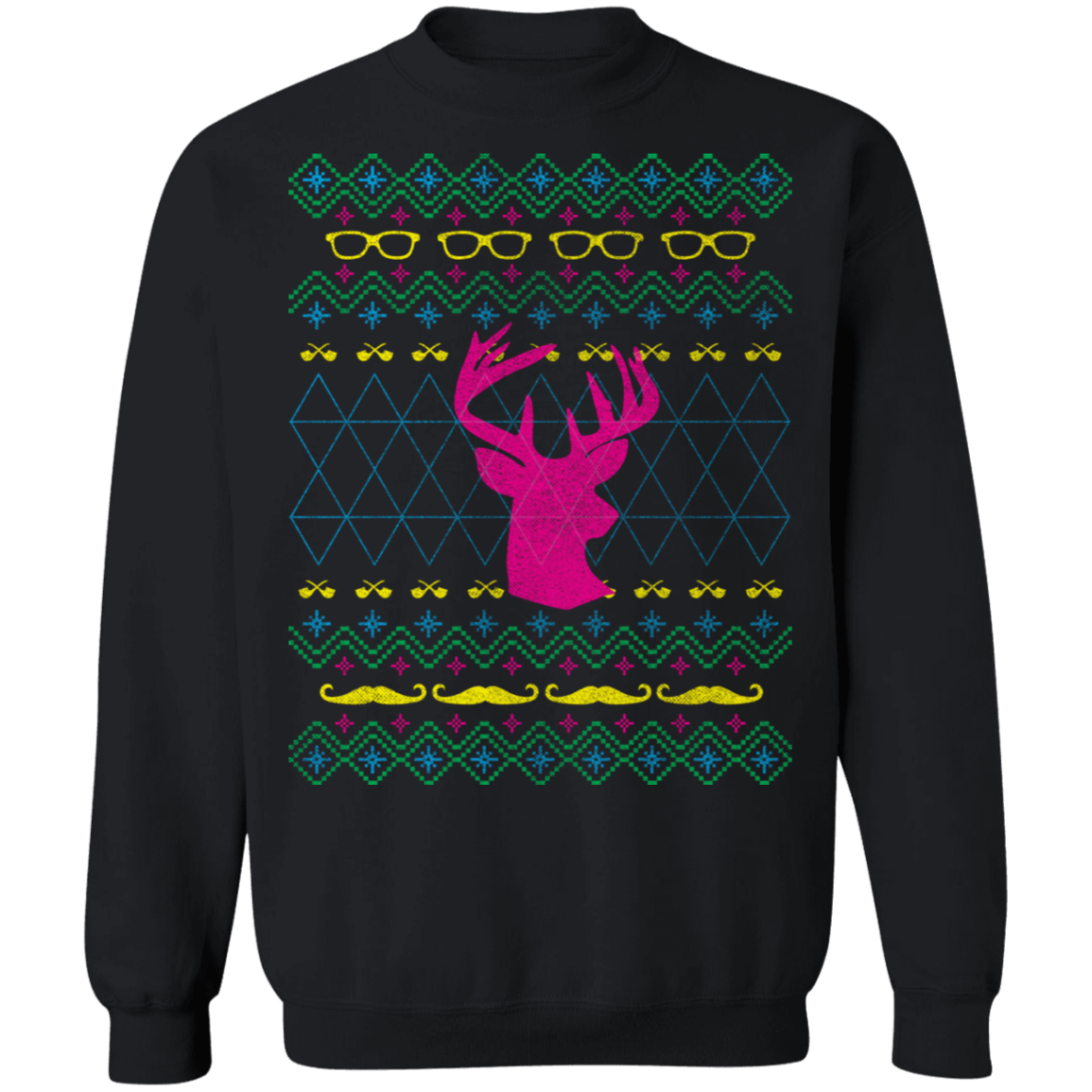 Ugly Hipster Sweater Neon Ugly Christmas Sweater