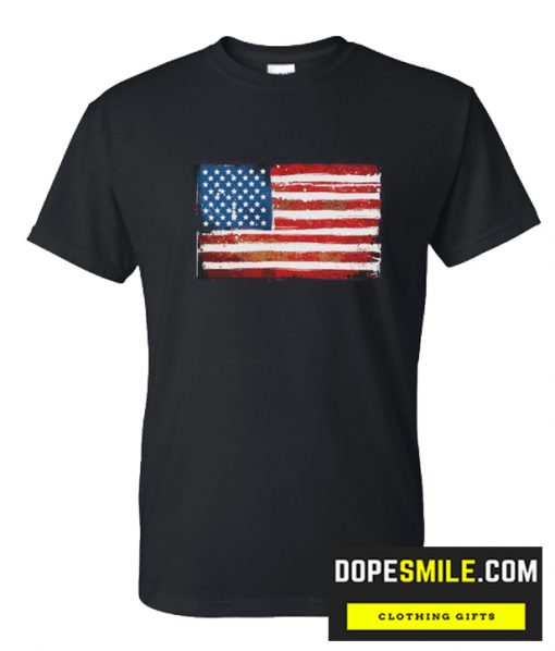 Distressed USA Flag cool T Shirt