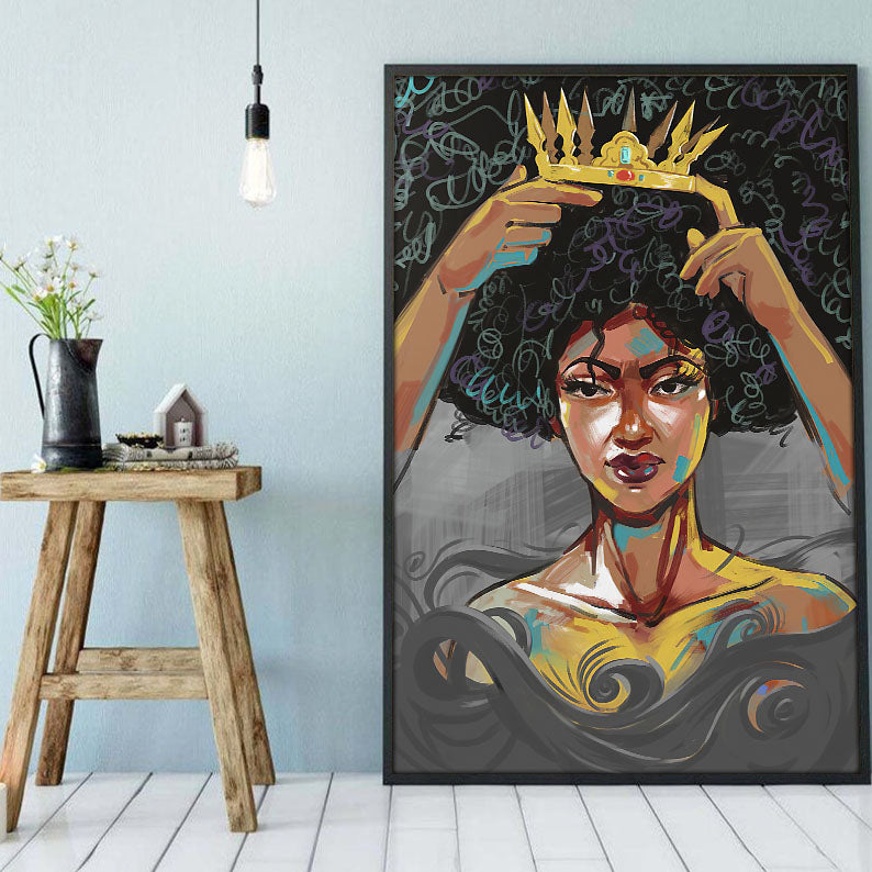 Modern African Canvas Art Adorable Black Lives Matter Poster Art Print Afro Queen Black Men Delightful Canvas For The Wall