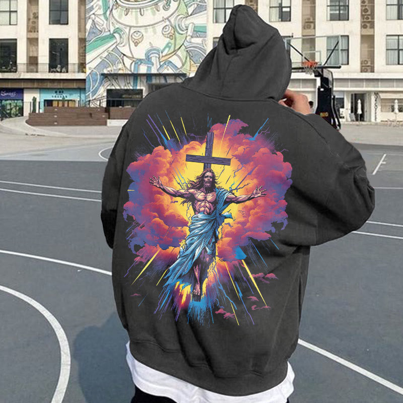 Jesus Redemption Print Street Men’S Hoodie