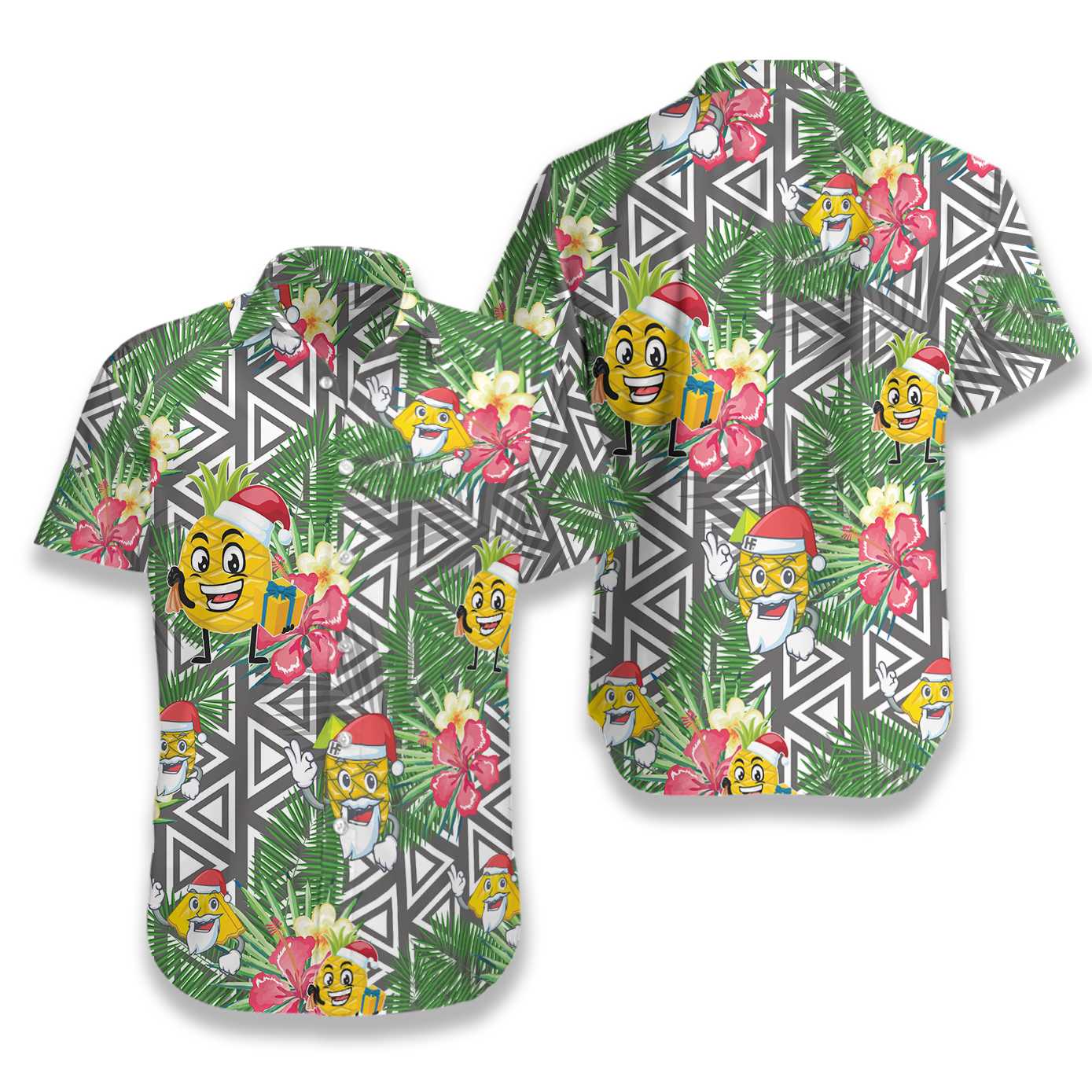 Pineapple Face Santa Claus 2710 Hawaii Shirt Ha9054