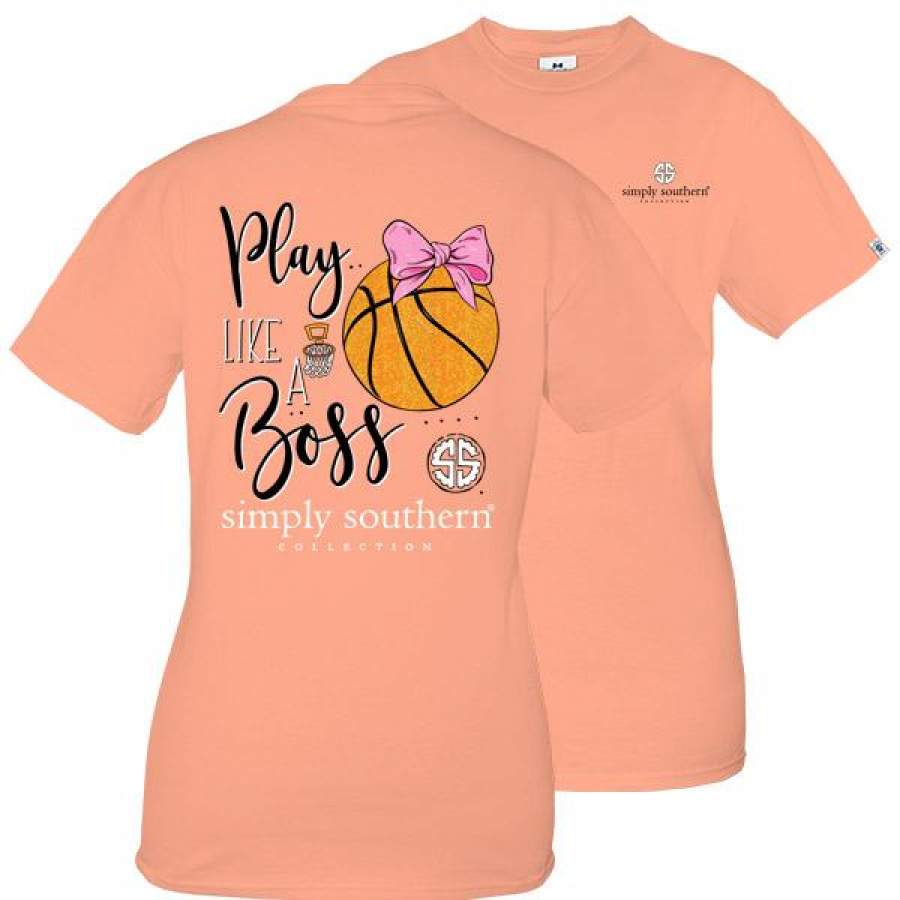 Simply Southern Preppy Play Like A Boss Basketball T-Shirt