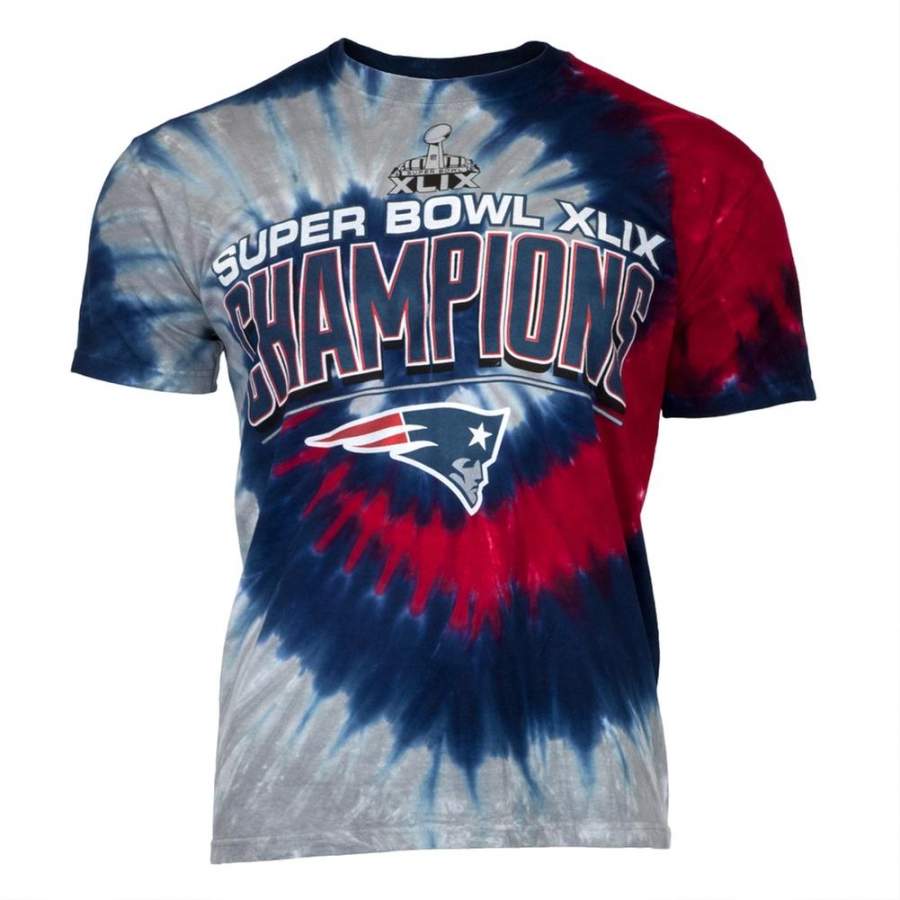 New England Patriots – Super Bowl Champions Spiral Tie Dye T-Shirt