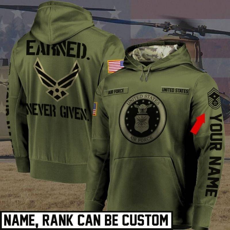 United States Air Force Pullover Hoodie Customize 9