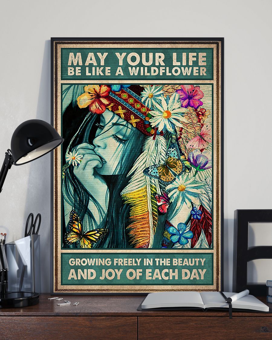 43KKHP-Hippie May Your Life Be Like A Wildflower Vertical Poster ...