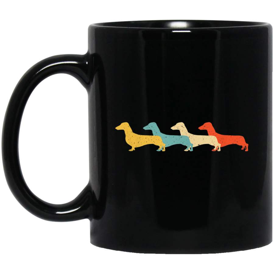 Dachshund Vintage Retro Sausage Dog Hound Lover 60s 70s Gift Mug