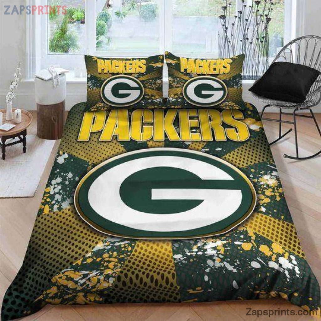 Green Bay Packers Logo V1 3D Printing Bedding Set Gift For Fan Football Lovers