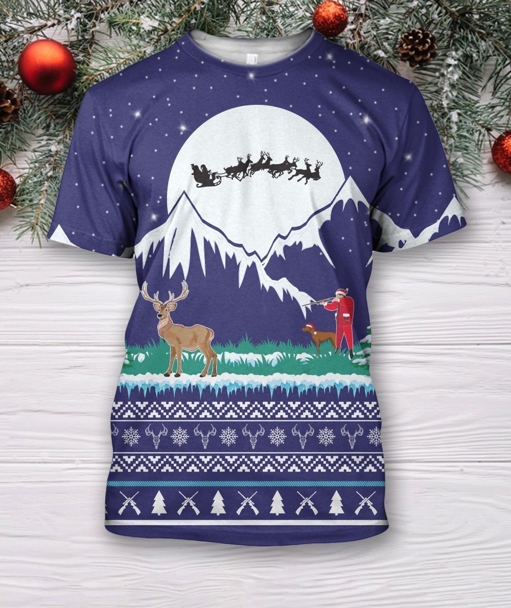 Christmas Hunting Deer 3D All Over Print | For Men & Women | Adult | Ht2402