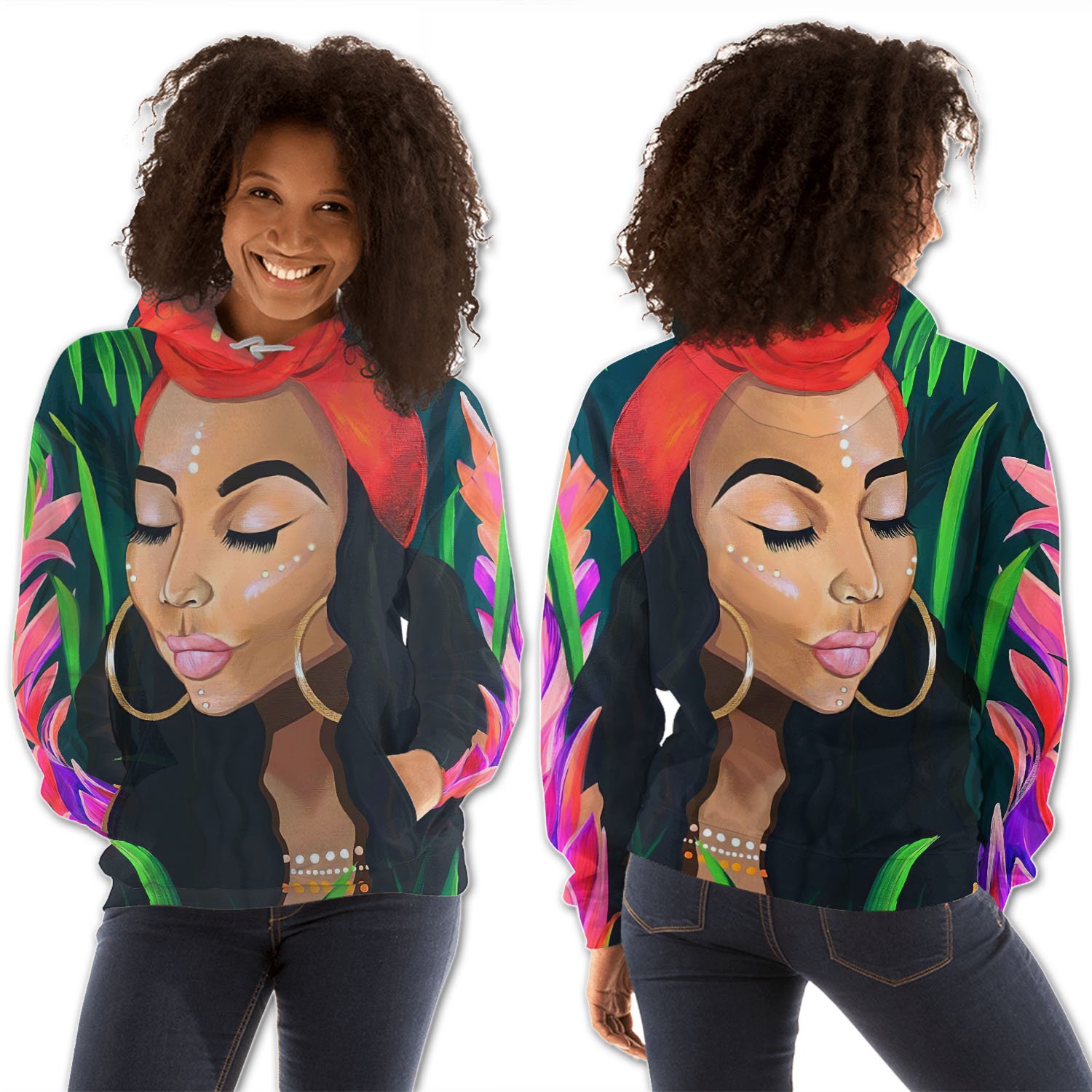 African American Hoodies Cute Afro Girl Black History Month Clothing ...
