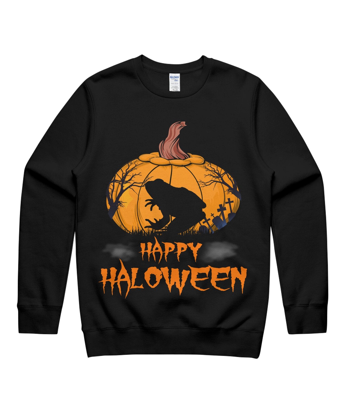 Frog Pumpkin Happy Halloween Costumes Scary Matching Animal Unisex Crewneck Sweatshirt