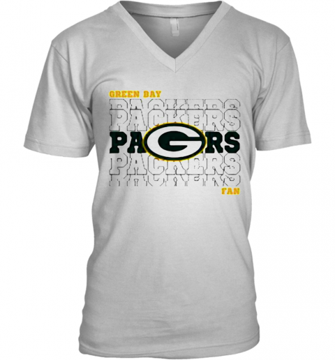 Green Bay Packers Fans Logo Team Football V-Neck T-Shirt