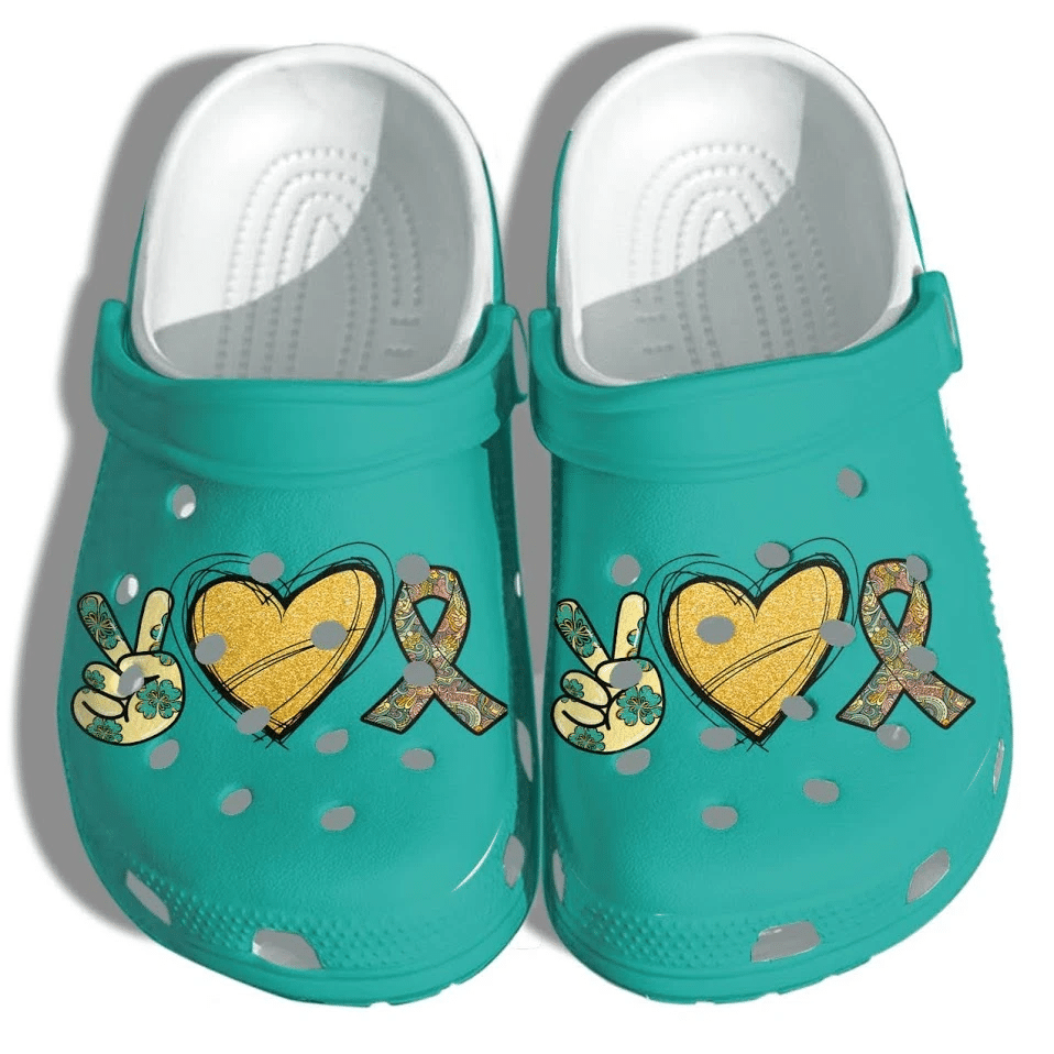 Peaces Hippie Love Shoes Crocss – Hippie Cute Love Croc Shoes Gifts Daughter Girls For Men Women Kids