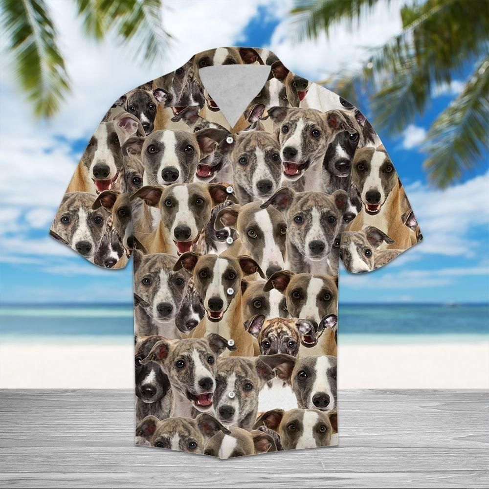 Whippet Awesome Aloha Hawaiian Shirt Colorful Short Sleeve Summer Beach Casual Shirt For Men And Women