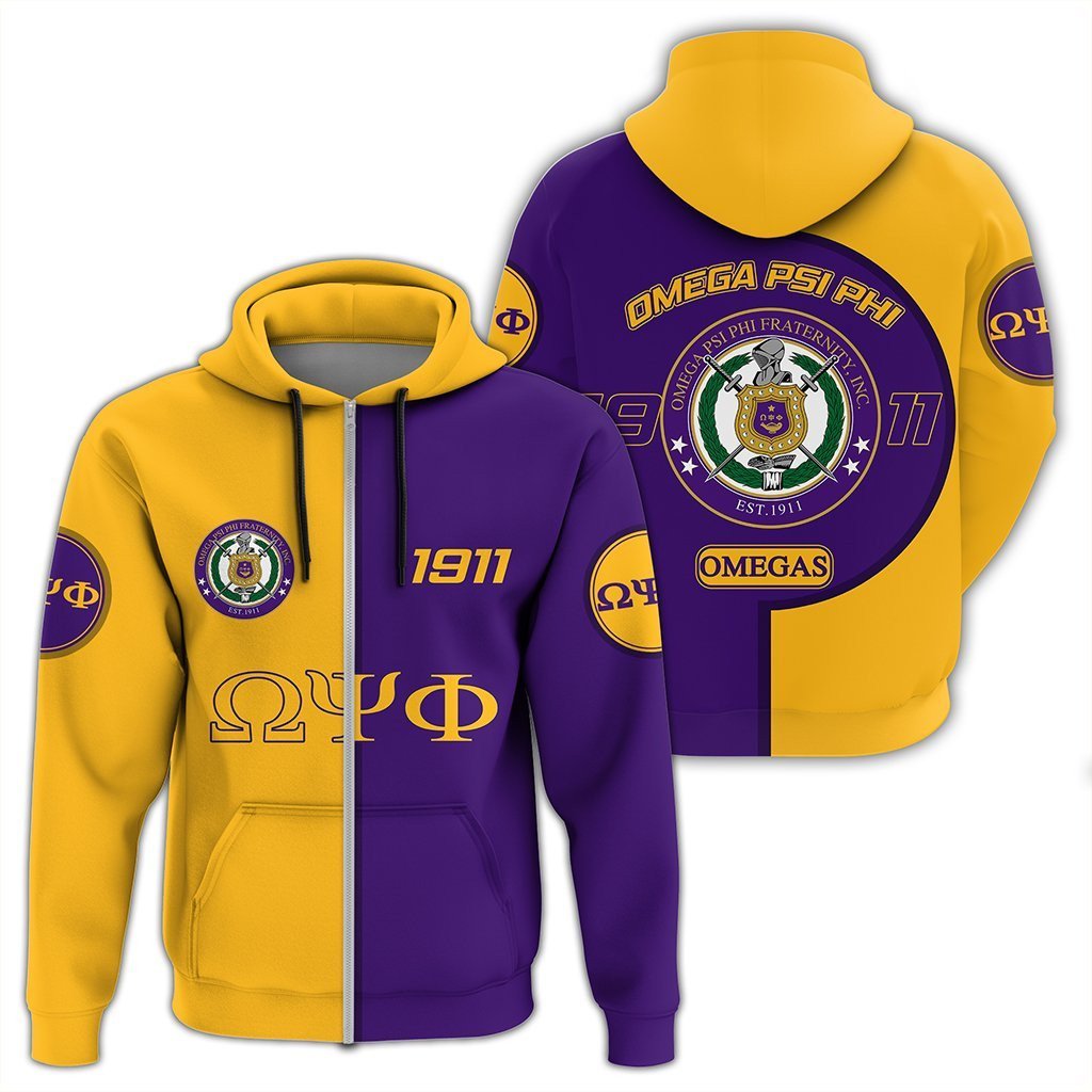 Fraternity Hoodie – Omega Psi Phi Zip Hoodie Cycle Style