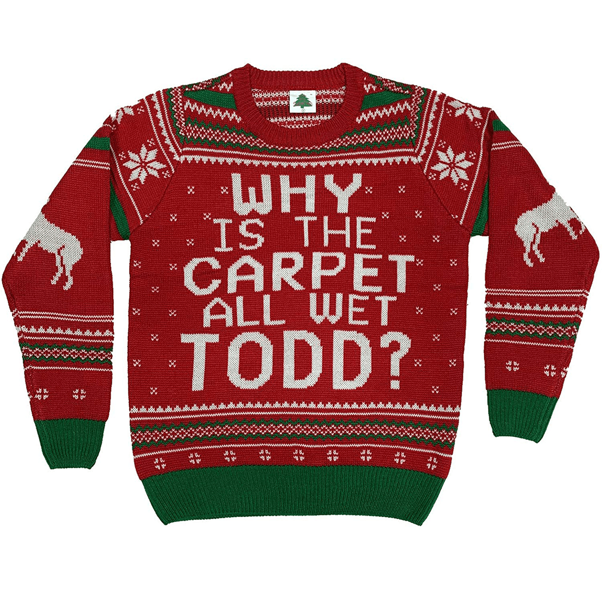 Why is the Carpet All Wet Todd Ugly Christmas Sweater