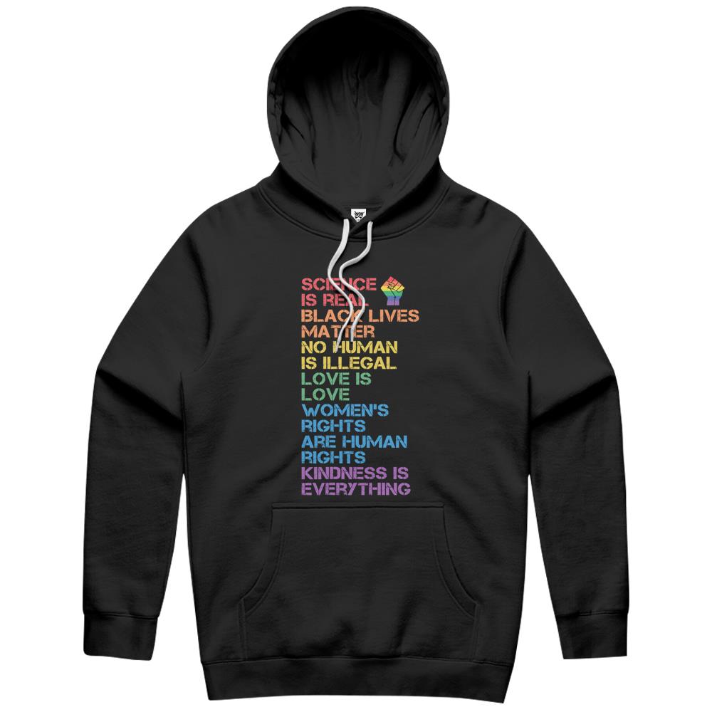 Science Is Real Black Lives Matter Rainbow Lgbt Pride Blm Hoodie