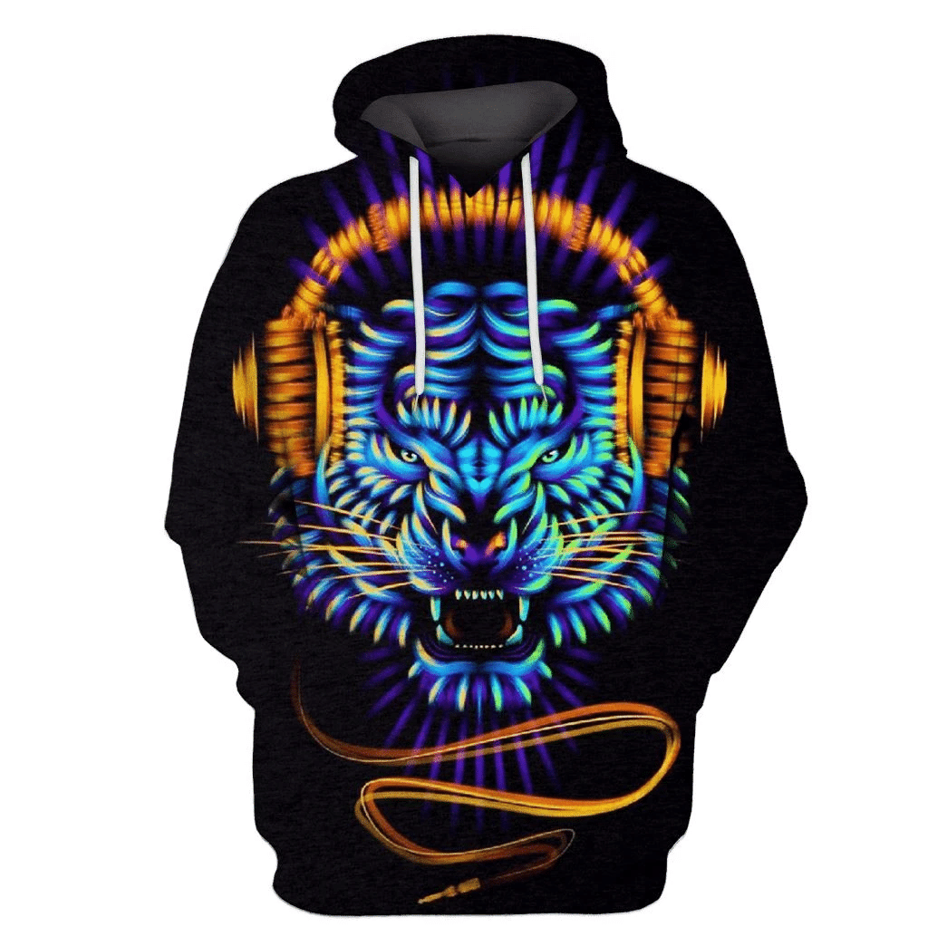 Gearhumans Tiger Earphone Hoodies – T-Shirts Apparel