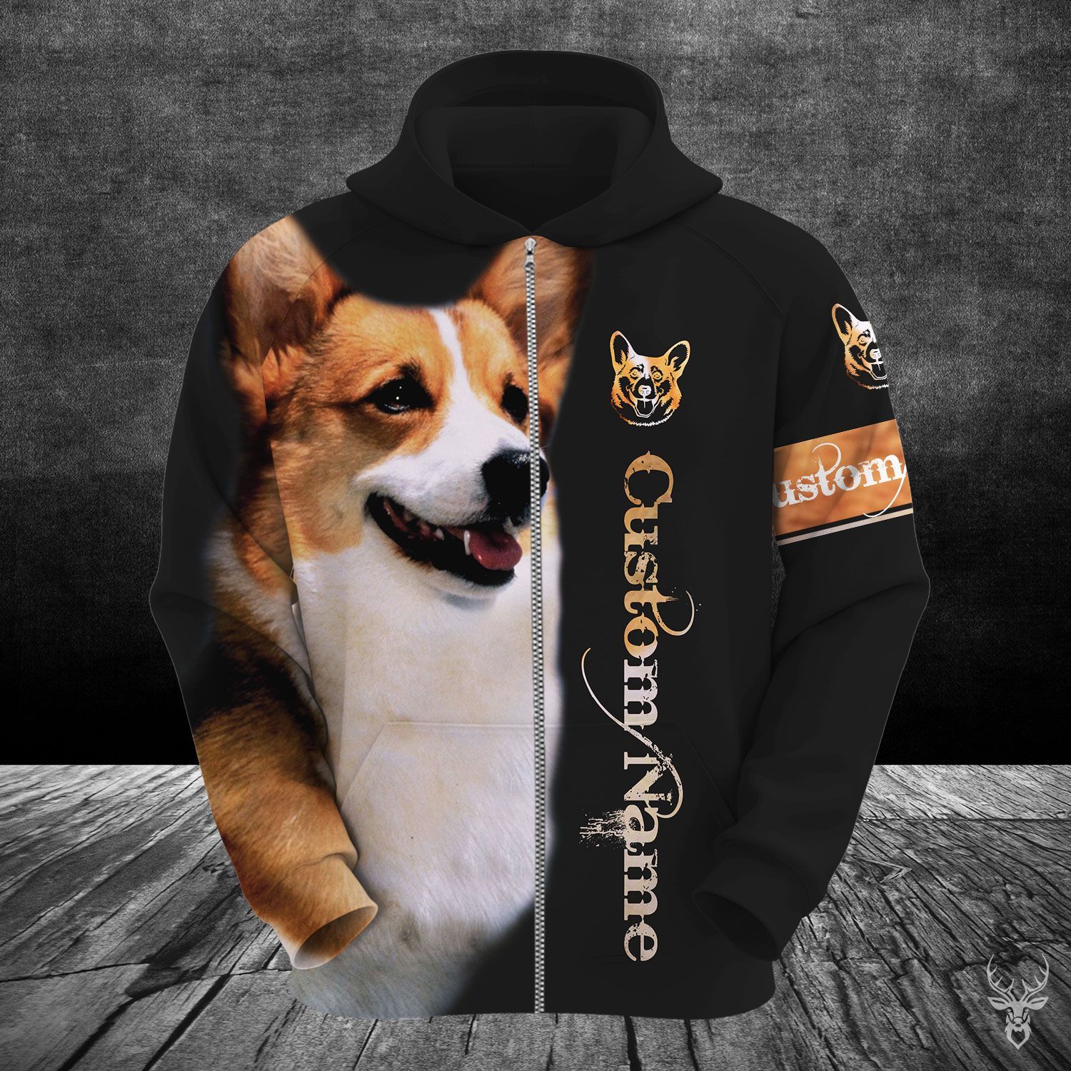 Corgi Dog Custom Name Hoodie QQ NXD012009M95GH