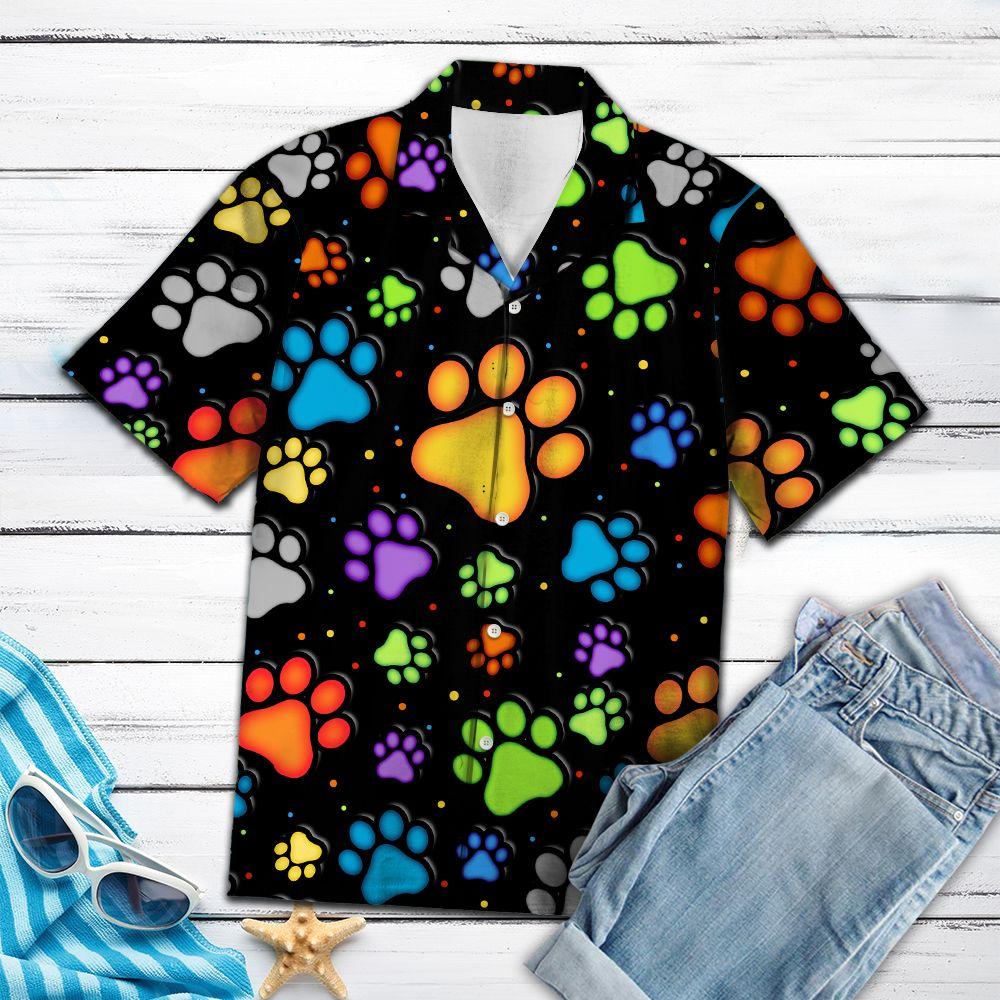 Dog Paw Prints Hawaii Shirt For Hawaii Aloha Ha50192