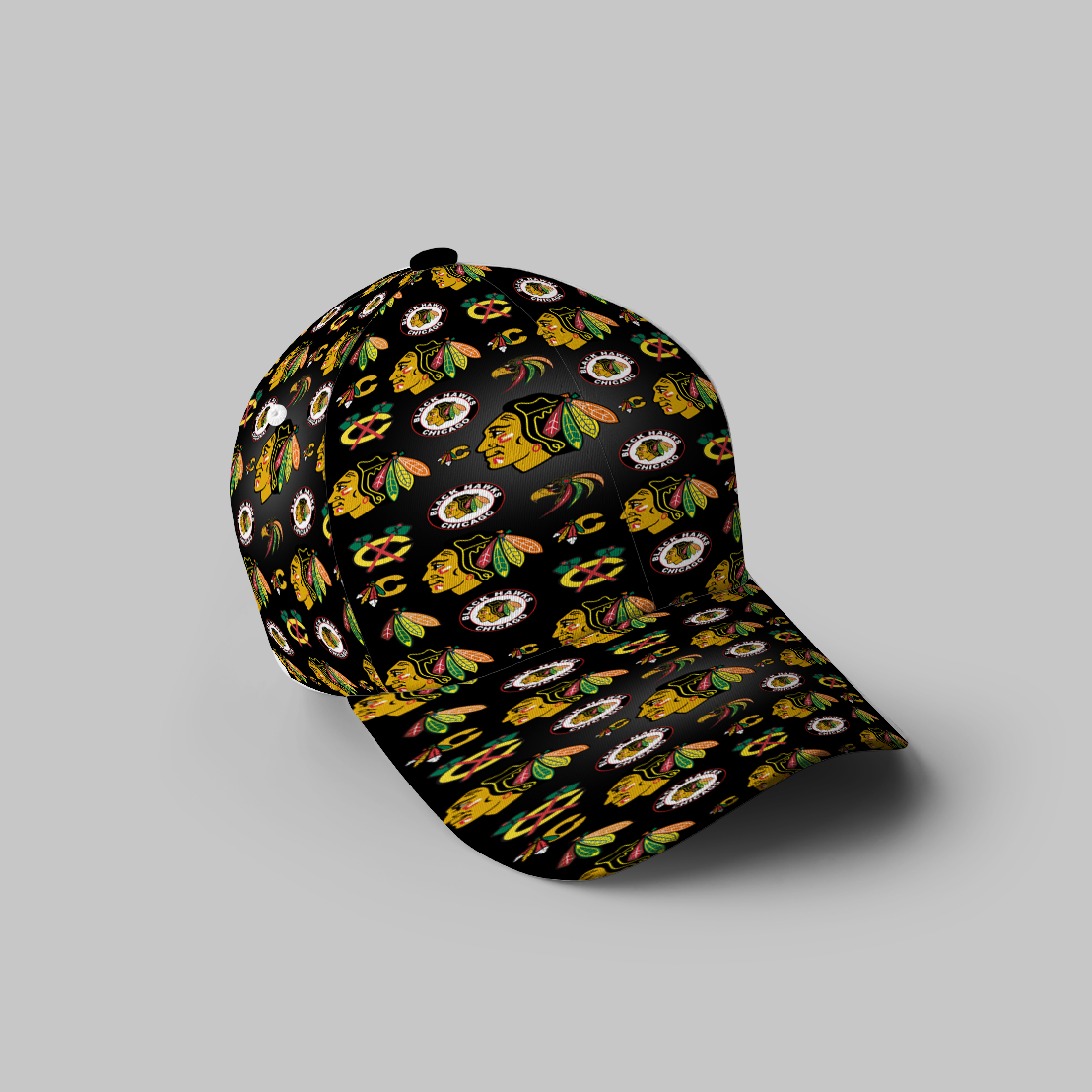 Chicago Blackhawks Emblem Symbol 3D Printing Baseball Cap Classic Hat