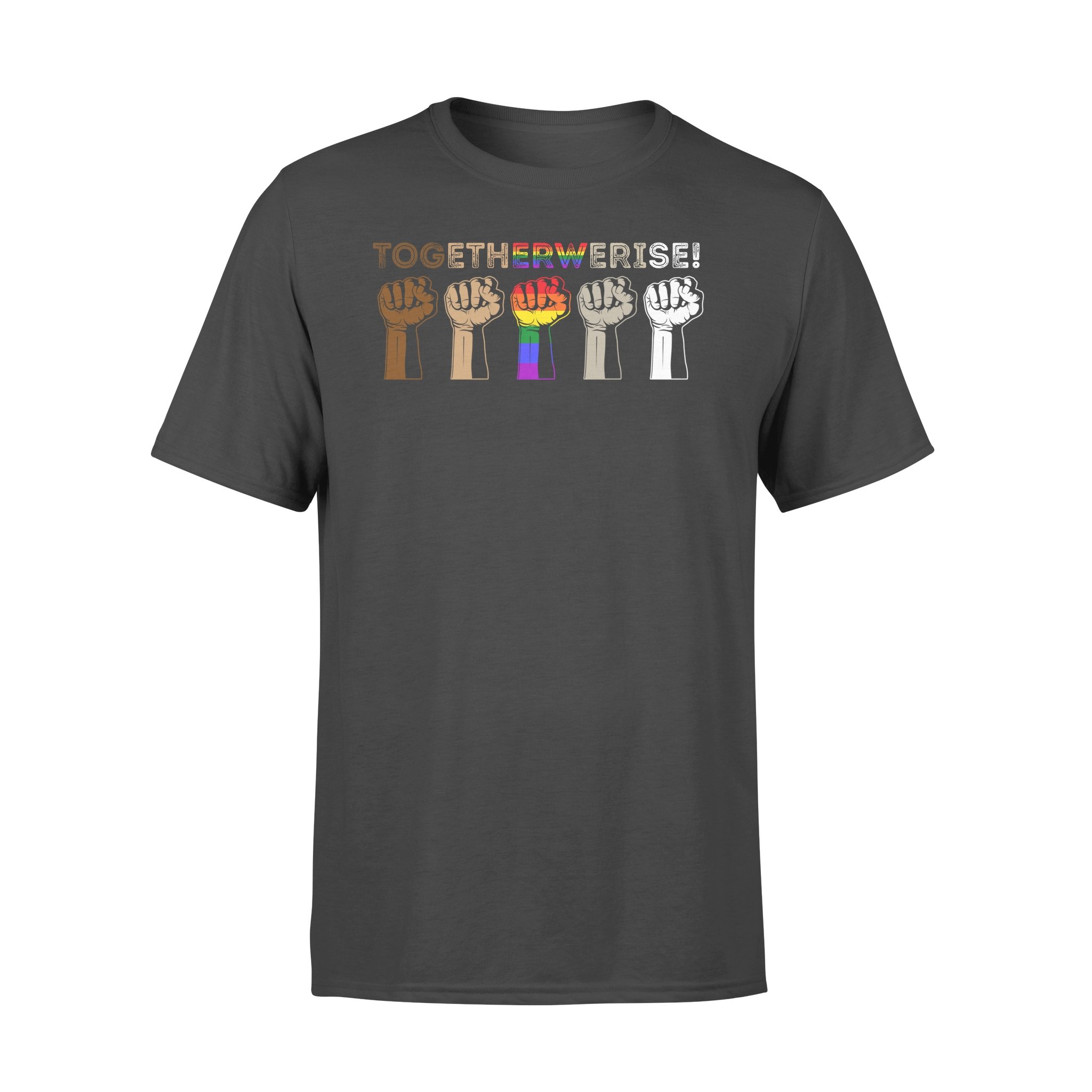 Together We Rise Black Lives Matter Hands Symbol LGBT Shirt – Premium T-shirt