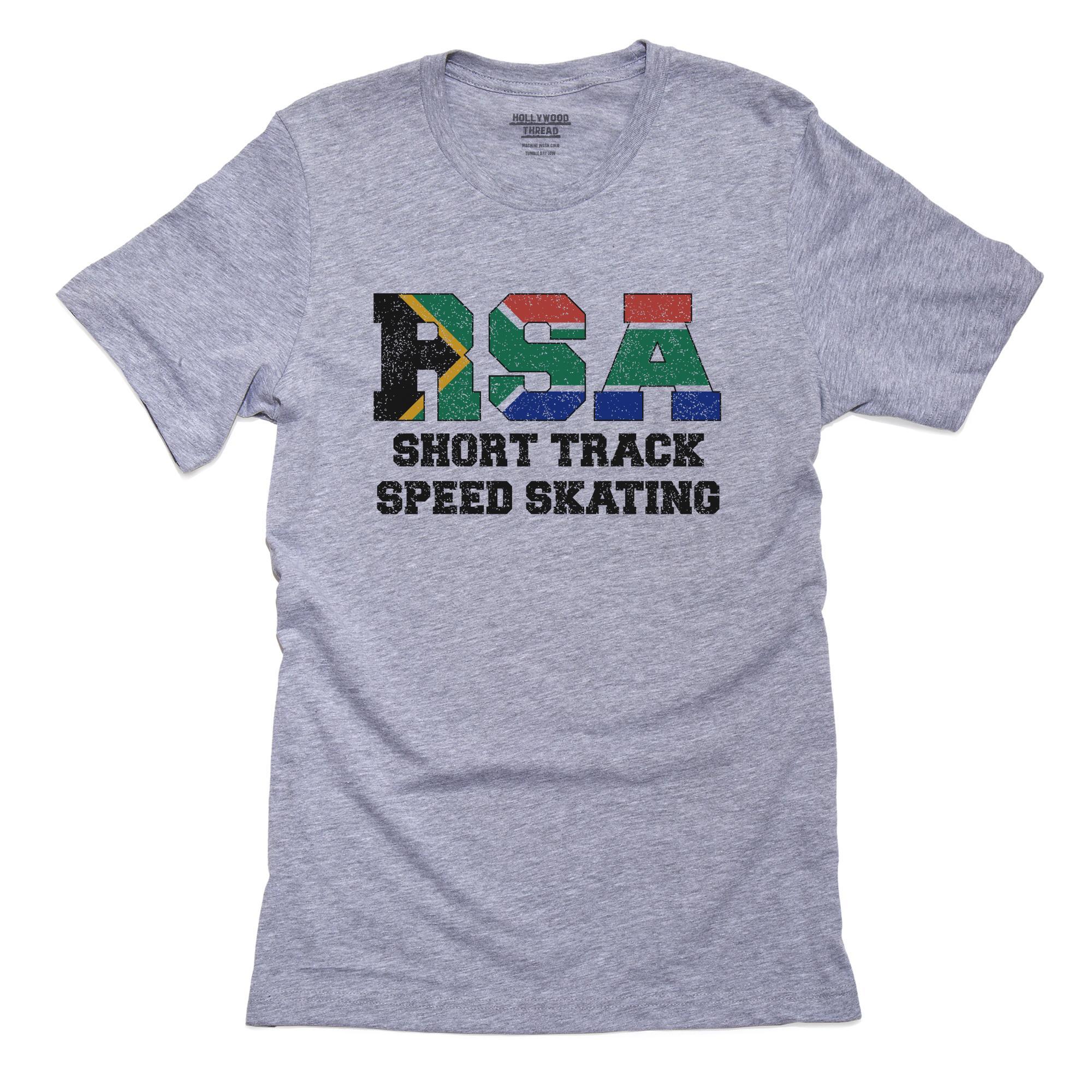 South African Short Track Speed Skating – Winter Olympic T-Shirt, Framed Print, Pillow, Golf Towel