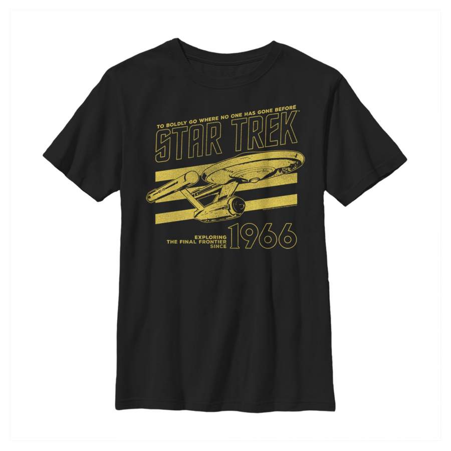 Star Trek Boy’s Exploring Final Frontier Since 1966  T Shirt