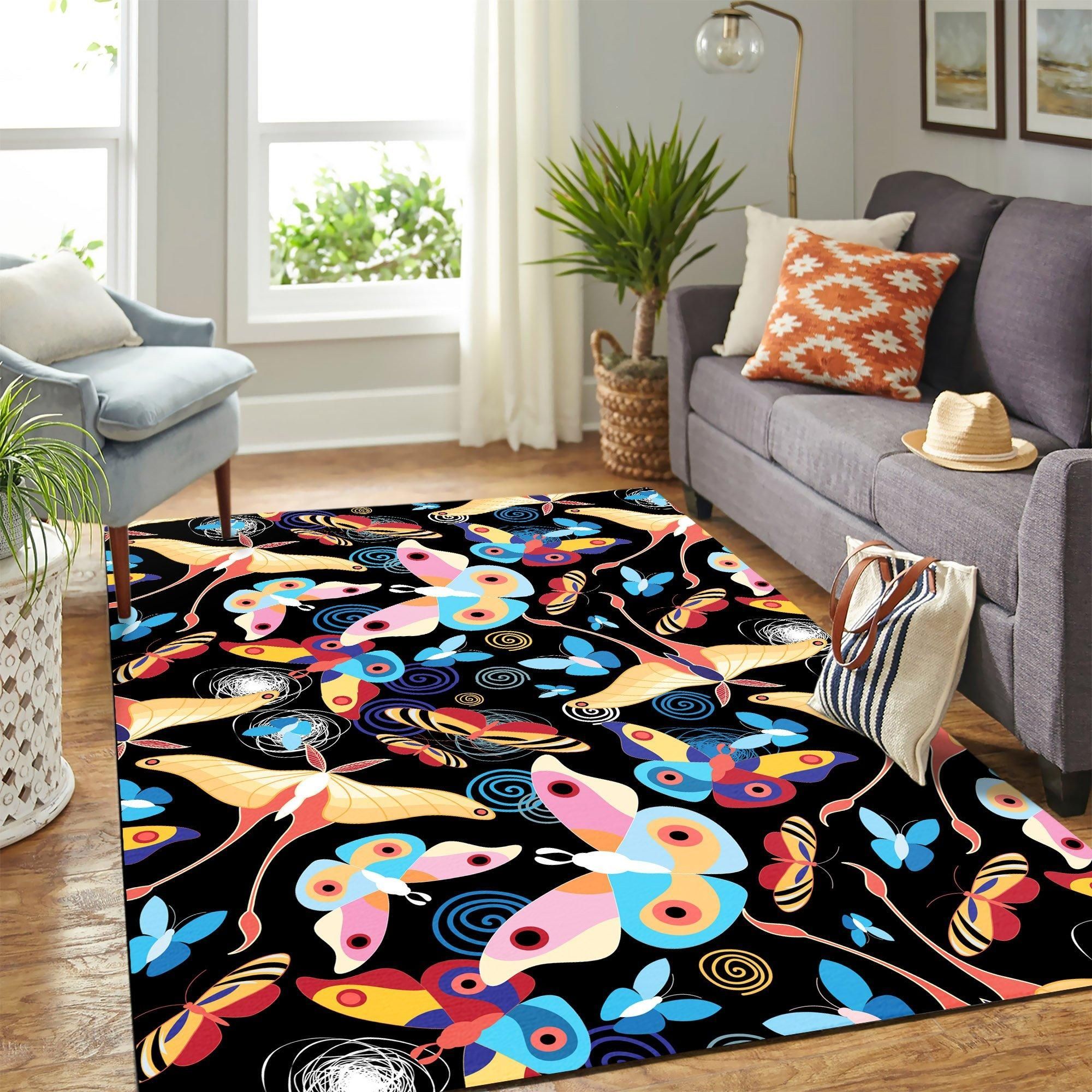 Butterfly Area Rug Geeky Carpet – home decor – Bedroom Living Room decor