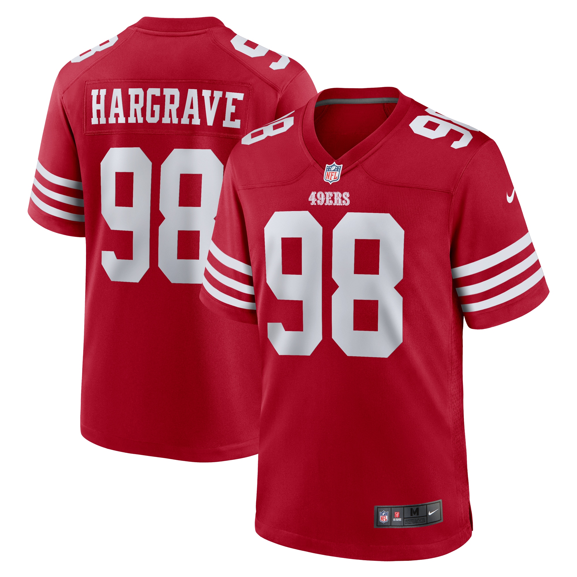 Javon Hargrave San Francisco 49ers Game Player Jersey – Scarlet