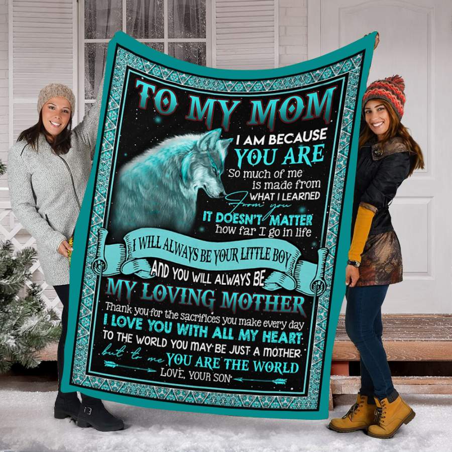 Wolf Customs Blanket To My Mom Blanket – Perfect Gift For Mom – Fleece Blanket