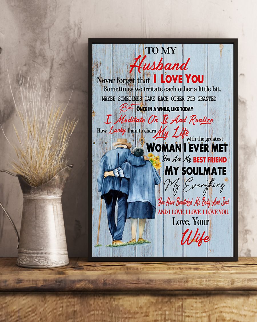 Gift For Husband – Love Your Wife Vertical Canvas And Poster – Valentine Gift | Wall Decor Visual Art