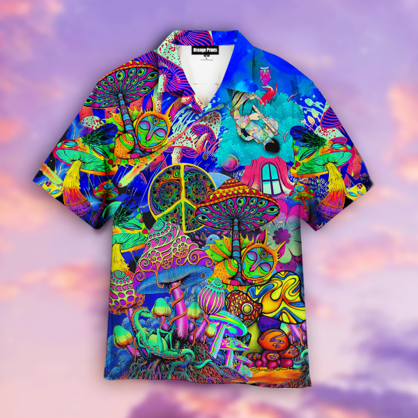 Magic Mushroom Trippy Hippie Mushroom Hawaiian Shirt | For Men & Women | Wt1385