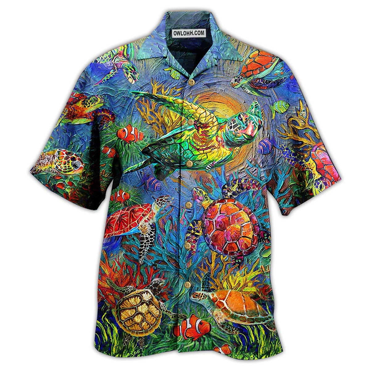 Turtle Have A Turtley Awesome Day – Hawaiian Shirt  – Owl Ohh