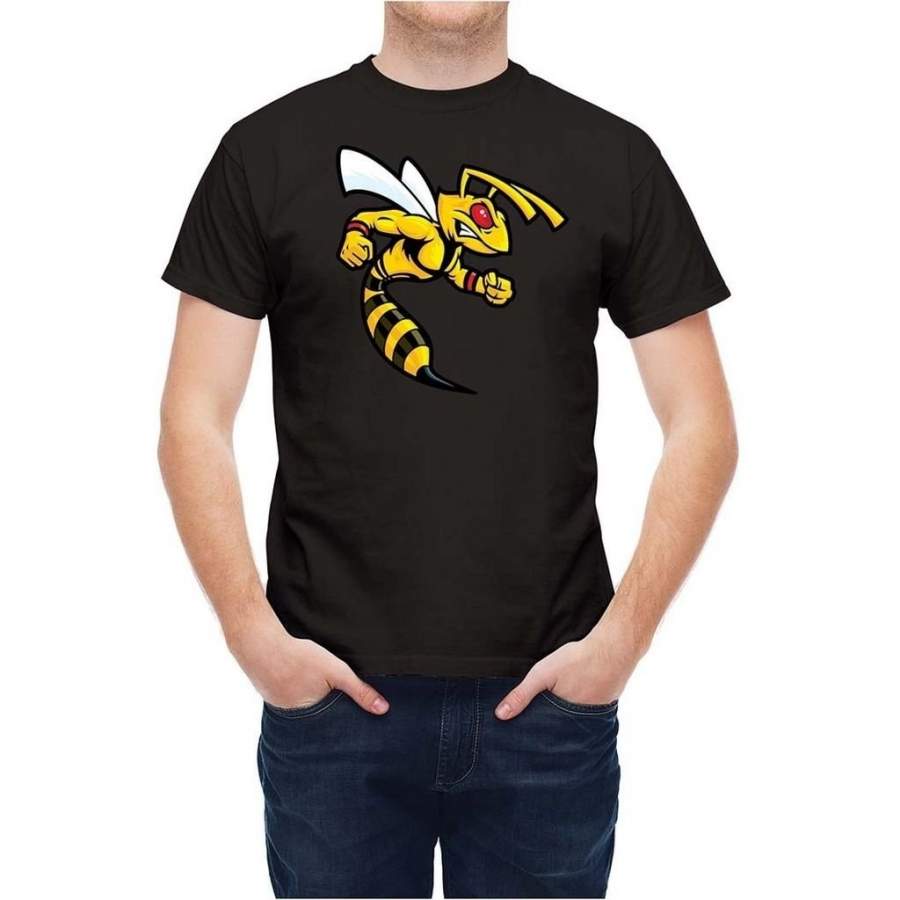 Men’s Tshirt Bee Wasp Mascot Fighter