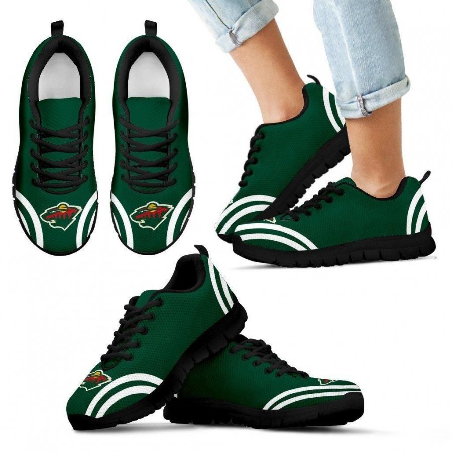 Lovely Curves Stunning Logo Icon Minnesota Wild Sneakers #463