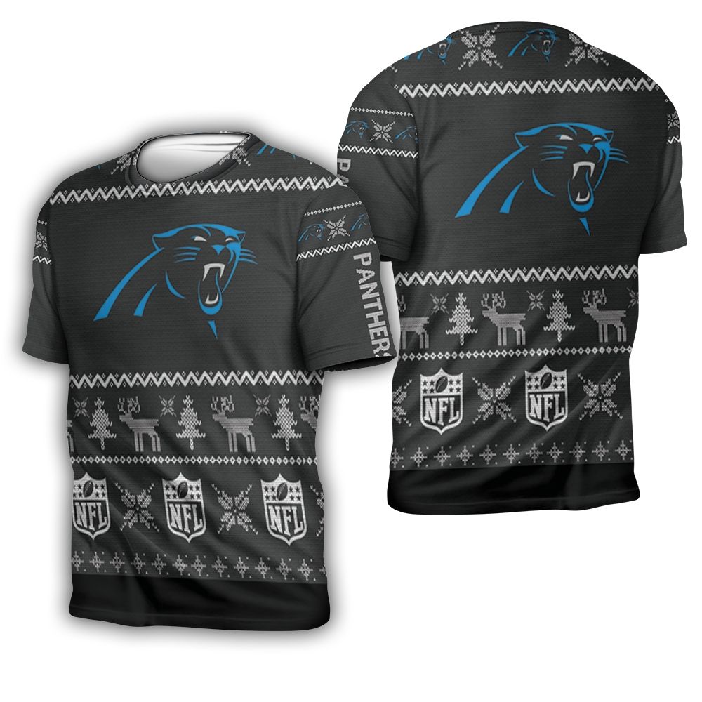 Carolina Panthers Ugly Sweatshirt Christmas 3D 3D T-Shirt