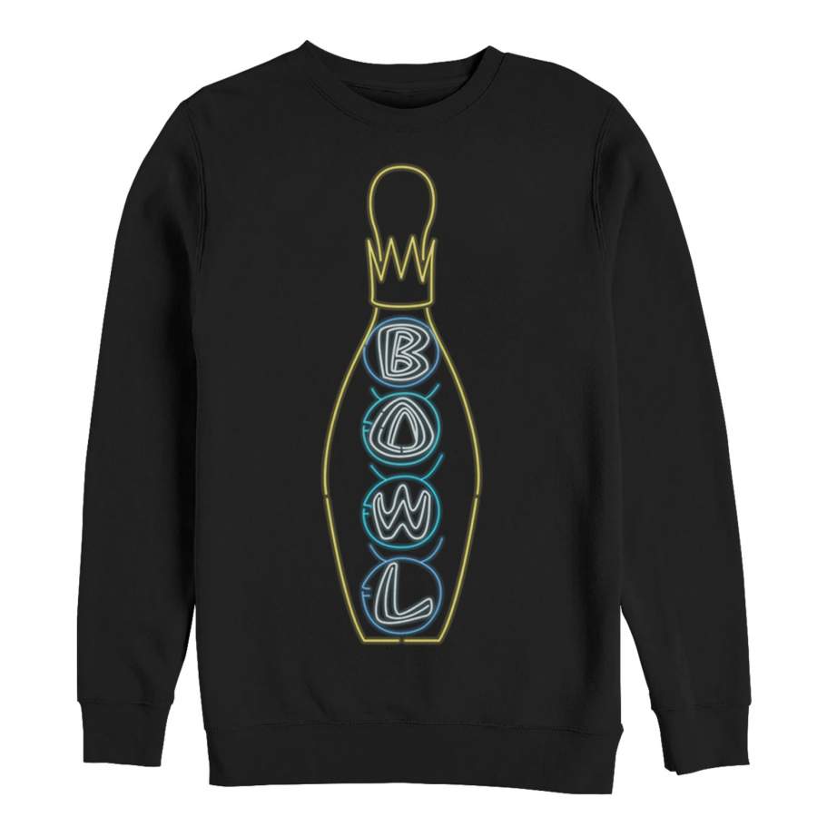 The Big Lebowski Men’s Bowling Neon Light Print  Sweatshirt