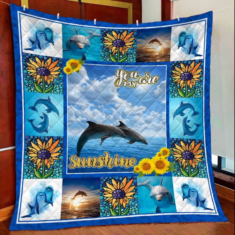 Dolphin you are my sunshine H17810 – Quilt Blanket